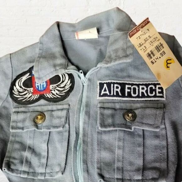 NWT Vintage Air Force Infant Romper 12 Months The May Company - Picture 6 of 8